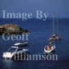 GW08855-32 = Boats in Cala Vedella, Ibiza, Balearic Islands, Spain. 26 August 2001. 