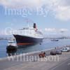GW02300-50 = Cunard cruise liner QE2 arriving at Dique del Oeste in the Port of Palma de Mallorca, Baleares, Spain. 