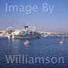 GW03260-50 = Trasmediterranea Ferry 'CUIDAD DE VALENCIA' arriving in the Port of Mahon, Menorca, Baleares, Spain. 1997.