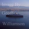 GW17710-50 = Cunard Cruise liner Queen Mary 2 (QM2) passing Palma Cathedral on her entry into the Port of Palma de Mallorca, Balearic Islands, Spain. 