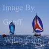 GW19110-50 = Scene ( Estrellamar = Contest 50CS + Celestyna = Contest 55CS ) during the 2004 inaugural Mediterranean Contest Sailing Regatta - hosted by Fine Yachts and Real Club Nautico Palma and held in the Bay of Palma de Mallorca, Balearic Islands, Spain. 