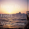 GW09005-32 = Famous Es Vedra island ahead at sunset, Ibiza, Balearic Islands, Spain.