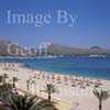GW05250-50 = Puerto Pollensa scene- beach + mountains, Mallorca, Baleares, Spain.