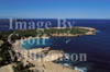 GW11375-50 = Aerial view over Cala Bassa looking West, San Antonia Bay, NW Ibiza, Balearic Islands, Spain.