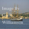 GW01940-16 = Cutty Sark Tall Ship Amerigo Vespucci (Italy built 1931) leaving Palma de Mallorca, Baleares, Spain. 