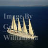 GW02510-64 = Aerial view of Wind Star sailing South West from Ibiza past Formentera, Baleares, Spain.