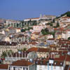 GW03030-1 = View over Lisbon towards Castelo de Sao Jorge from Elevador de Santa Justa. Lisbon, Portugal.