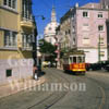 GW03140-32 =Traditional Tram with Estrela Basilica behind, Lisbon, Portugal.