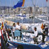 GW03430-32 = HRH Princess Christina de Borbon (Now Duchess of Palma de Mallorca ) on AZUR DE PUIG preparing for cruiser class race. Princess Sofia Regatta. Palma de Mallorca, Baleares, Spain.