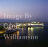 GW03910-32 = Cruise liners 'SYMPHONY', 'SAPPHIRE' and 'COSTA ROMANTICA' at dusk in the Port of Palma de Mallorca, Baleares, Spain.