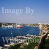 GW05560-32 = View over the Port of Mahon, Menorca, Baleares, Spain. (Ro-ro vessel Rolon Alcudia and Cruise Liner Island Breeze). 1999. 