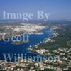 GW05590-32 = Aerial scene over the sea approaches to the City and Port of Mahon, Menorca, Baleares, Spain. 1999.