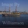 GW20850-50 = Cutty Sark Tall Ship Amerigo Vespucci (Italy built 1931) leaving Palma de Mallorca, Baleares, Spain.