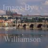 GW20900-50 = View of the little quarter Hradcany with Prague Castle behind and famous Charles Bridge over River Vltava. Prague, Czech Repulic.