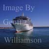 GW21090-50 = P&O Line flagship cruise liner Arcadia departing from the Port of Palma de Mallorca during her inaugural cruise, Palma de Mallorca, Balearic Islands, Spain. 25th April 2005. 