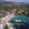 GW24555-50 = Aerial image ( with beach, bay, island restaurant and pleasure craft ) of Camp de Mar, Andratx, SW Mallorca, Balearic Islands, Spain.
