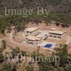 GW24600-50 = Aerial image hilltop villa complex ( developed by Claudia Schiffer ) above Camp de Mar, Andratx, SW Mallorca, Balearic Islands, Spain.