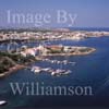 GW28000-60 = Aerial view - coastal scene with urbanisation and moored leisure craft between Port d'Addaia and Arenal d'en Castell in North East Menorca, Balearic Islands, Spain. 20th September 2006. 