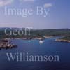 GW28005-60 = Aerial view - sheltered mooring with Motor Yacht and sailing yacht at anchor + secluded bays and beaches between Port d'Addaia and Arenal d'en Castell in North East Menorca, Balearic Islands, Spain. 20th September 2006. 