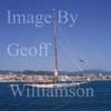 GW29320-60 = Superyacht Cup Palma 2007 - Super Classic Sailing Yacht Lulworth 1920 ( 46.3 mtrs ) motoring out past Bellver Castle in preparation for a day of racing in the Bay of Palma - Palma de Mallorca, Balearic Islands, Spain. 18th June 2007.