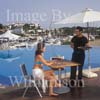 GW30165-60 = Scene at Cala D'Or Yacht Club - poolside drinks - overlooking Marina of Cala D'Or, Cala D'Or, Ajuntamiento de Santanyi, South East Mallorca, Balearic Islands, Spain. 11th September 2007. Model Release.