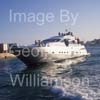 GW32450-60 = Playtime with Pershing Motor Yachts - delighted passengers returning to port after a demo spin on the Pershing 90 motor yacht - during the Palma International Boat Show 2008, Port of Palma de Mallorca, Balearic Islands, Spain. 1st May 2008.