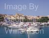 GW32545-60 = Panoramic view over Palma International Boat Show 2008 with Paseo Maritimo in the background, in the Palma Old Port ( Moll Vell / Muelle Viejo ) Area of the Port of Palma de Mallorca, Balearic Islands, Spain. 2nd May 2008.