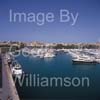 GW32570-60 = Panoramic view over Palma International Boat Show 2008 with fishing quay and fishing boats on LHS and Paseo Maritimo in the background, in the Palma Old Port ( Moll Vell / Muelle Viejo ) Area of the Port of Palma de Mallorca, Balearic Islands, Spain. 2nd May 2008.