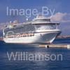 GW32750-60 =  Luxury P&O flagship cruise ship Ventura ( P and O Cruise Lines ) demonstrating amazing maneuverability as she gently pirouettes away from her berth on departure from the Port of Palma de Mallorca, Balearic Islands, Spain. 4th June 2008.  