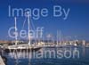 GW32835-60 = Panoramic scene in the Regatta Village during the Superyacht Cup Palma 2008 / Ulysse Nardin Cup on Quay Son Carlos / Dique Oeste ( with Castilo San Carlos and historic Porto Pi lighthouse in the background )  in  the Port of Palma de Mallorca, Balearic Islands, Spain. 12th June 2008.