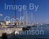 GW32855-60 = Scene in the Regatta Village during the Superyacht Cup Palma 2008 / Ulysse Nardin Cup on Quay San Carlos / Dique Oeste ( with  historic Porto Pi lighthouse in the background )  in  the Port of Palma de Mallorca, Balearic Islands, Spain. 12th June 2008.