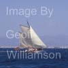 GW33270-60 = Scene with No 44 "Gipsy" ( an 11.90 metre long ketch with a trapezoid sail built in 1927 using a design by Colin Archer and owned by Ricardo Rubio of the Real Club Marítimo de Santander ) in the forgrond during the XXIV TROFEO ALMIRANTE CONDE DE BARCELONA - Conde de Barcelona Classic Boats Sailing Regatta, Palma de Mallorca, Balearic Islands, Spain on race day one. 13th August 2008.