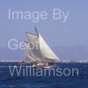 GW33270-60 = Scene with No 44 "Gipsy" ( an 11.90 metre long ketch with a trapezoid sail built in 1927 using a design by Colin Archer and owned by Ricardo Rubio of the Real Club Martimo de Santander ) in the forgrond during the XXIV TROFEO ALMIRANTE CONDE DE BARCELONA - Conde de Barcelona Classic Boats Sailing Regatta, Palma de Mallorca, Balearic Islands, Spain on race day one. 13th August 2008.