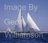 GW33340-60 = Classic Yacht "Cariba" ( N0. 14 ) sailing out for the start of race one - during the XXIV TROFEO ALMIRANTE CONDE DE BARCELONA - Conde de Barcelona Classic Boats Sailing Regatta, Palma de Mallorca, Balearic Islands, Spain on race day one. 13th August 2008.