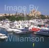 GW34215-60 = Palma International Boat Show 2009 - Panoramic view with historic Palma gothic cathedral behind, Palma Old Port ( Moll Vell / Muelle Viejo ), Port of Palma de Mallorca, Balearic Islands, Spain. 2nd May 2009.