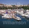 GW34220-60 = Palma International Boat Show 2009 - Panoramic view with Paseo Maritimo behind, Palma Old Port ( Moll Vell / Muelle Viejo ), Port of Palma de Mallorca, Balearic Islands, Spain. 2nd May 2009.