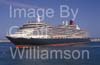 GW34375-60 = Cunard Line Cruise Ship "Queen Victoria" performing a pirouette as she prepares to depart the Port of Palma de Mallorca, Balearic Islands, Spain.  11th May 2009.