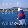 Classic boat "Velsheda" sailing in Palma Bay.