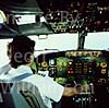 GW01205-32 = Dusk flight deck scene on Boeing 737 aircraft.