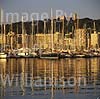 GW01220 = Yachts + Belver Castle. Port of Palma de Mallorca, Baleares, Spain. 1994. 